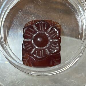 Carnelian plum blossom pendant